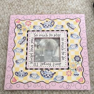 Playful Pink Tea-Pattern Picture Frame by Danielle